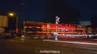 1/12/23 Pre: EB BNSF S/Ethanol train with UP 7608 & KCS 5009 trailing flies through Los Nietos/SFS