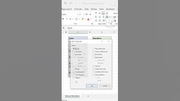 Extract only Numbers from a List using Go To Special in Excel #excelshorts