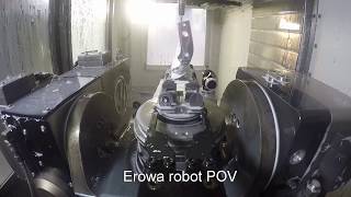 Erowa robot loading Haas VMC  GoPro POV