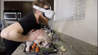 I Made An Entire Thanksgiving Dinner BLINDFOLDED!