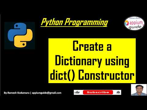 Create a Dictionary using the dict() Constructor | Python Tutorial for Beginners