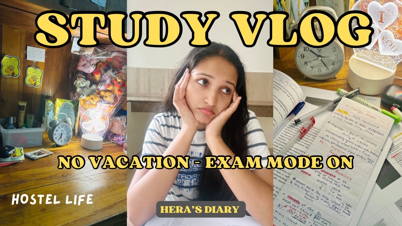 Study with Me📚🌻💛| එක දිගට දවස් 4ක් Hostel එකේ තනියම🥲 #unilife