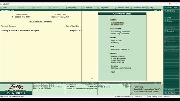 Closing Balance At Movement Analysis Add-on