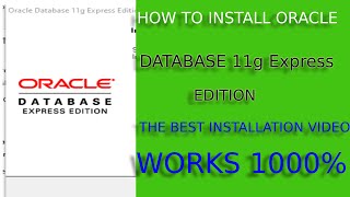 oracle database tutorials | how to install oracle database 11g on windows 10 | works 1000%