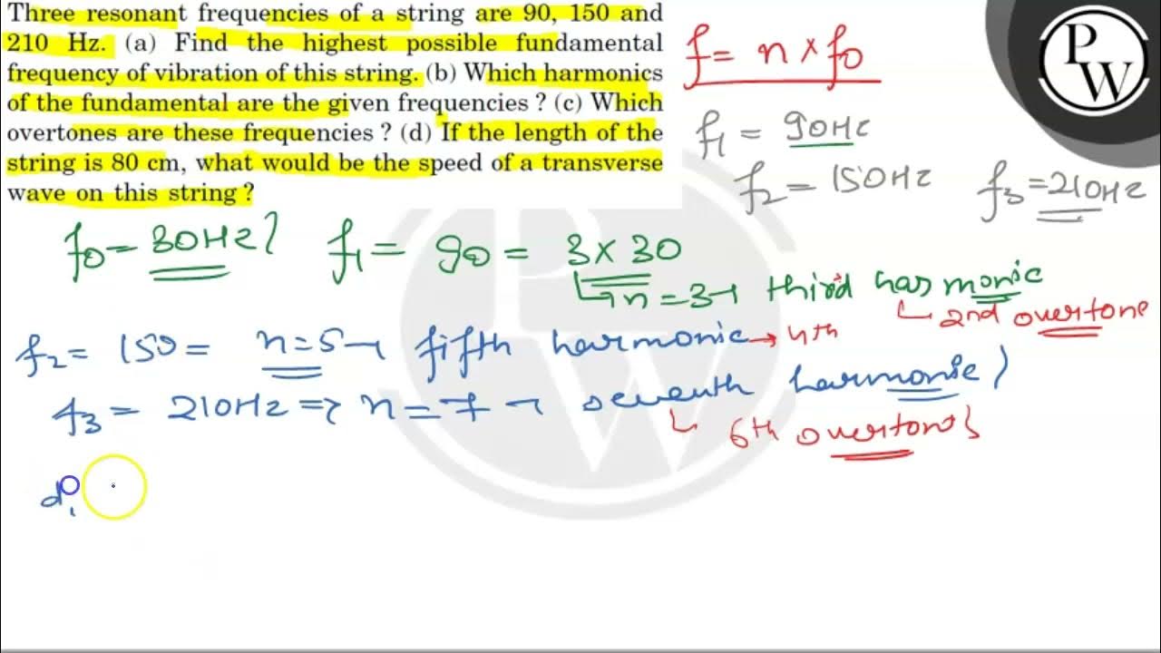 Three resonant frequencies of a string are 90,150 and \( 210 \mathr