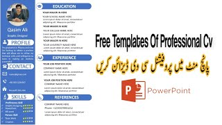 How to Make a Professional Cv in PowerPoint | Professional Resume in PowerPoint | Free Cv Templates