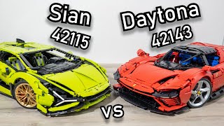 LEGO Ferrari Daytona SP3 vs LEGO Lamborghini Sian | LEGO 42143 vs 42115 | LEGO 42115 vs 42143