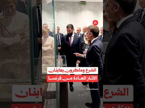 الشرع وماكرون يطّلعان على قطع أثرية عادت إلى سوريا
