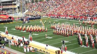 Iowa State University Cyclone Marching Band Pregame including new Band Video introduction 10/22/2011