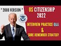 2022 US citizenship exam 100 civics questions practice random order for sure remembering strategy.