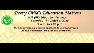NSF(UK) Education Seminar