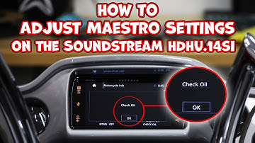 How to adjust the iDatalink Maestro settings on the Soundstream Reserve HDHU.14si radio