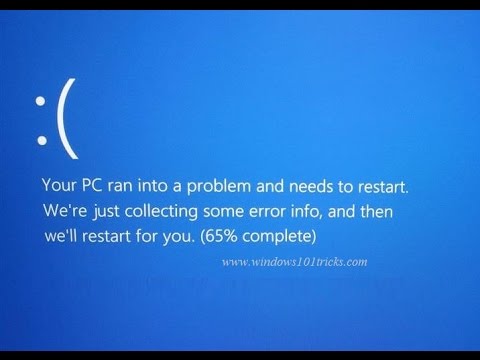 Fix 'Your PC Ran Into A Problem And Needs To Restart' Problem In Windows 10