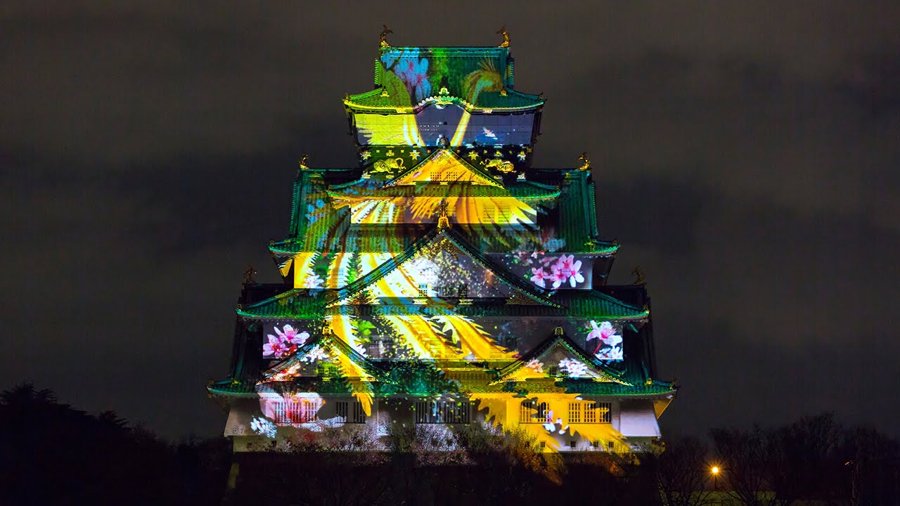 大阪城3dマッピング スーパーイルミネーション 14 15 Osaka Castle 3d Mapping Super Illumination Japan Youtube