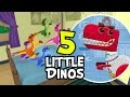 5 Little Monkeys Jumping on the Bed (Official Dinosaur Re-mix) | Nursery Rhyme | Starring Dr. T-Rex