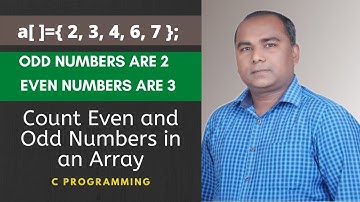 Count Even and Odd Numbers in an Array in C Programming Hindi