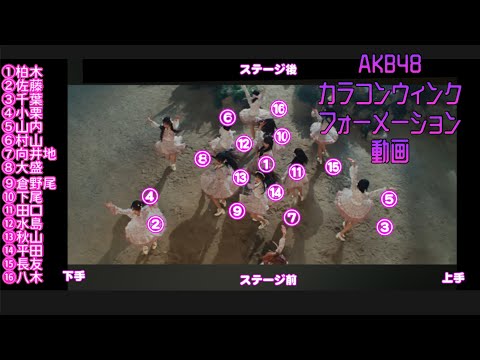 AKB48 カラコンウィンク ダンス フォーメーション 動画