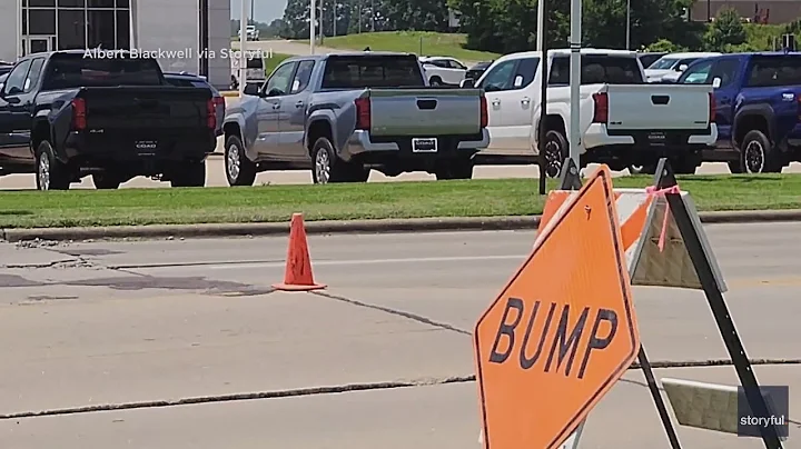 Road in Missouri buckles due to heatwave, sending car airborne