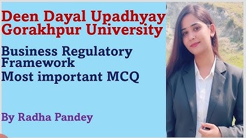 Business Regulatory Framework most Imp MCQ DDU Gorakhpur University b.com III sem @studywithradha