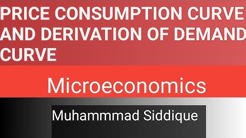 Price Consumption Curve and Derivation of Demand Curve