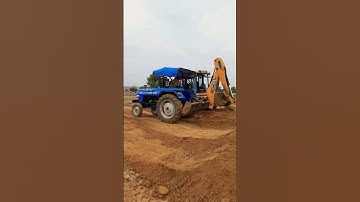 jcb 3dx with sonalika Tractor #jcb #jcb3dx #tractor #shorts