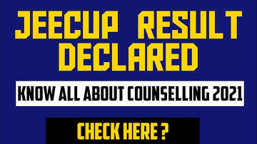 jeecup result 2021 | jeecup result declared | jeecup latest news today 2021| iqmania