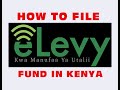 How to file e levy tourism fund in kenya