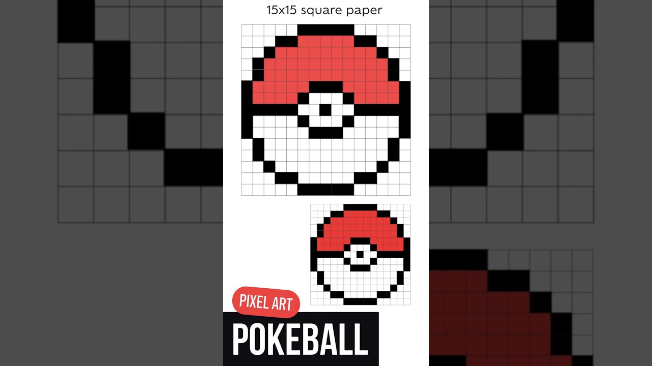 How To Draw A Pokeball Easy Pixel Art Youtube