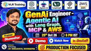 Details Gen AI Engineer Demo in Telugu: Agentic AI with LangGraph, MCP, and AWS Production Focus - 24th B... Guide