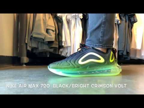 air max 720 volt green on feet