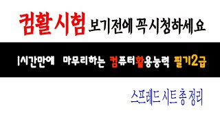 컴퓨터활용능력 자격증 2급 필기 시험대비 _컴활 특강.