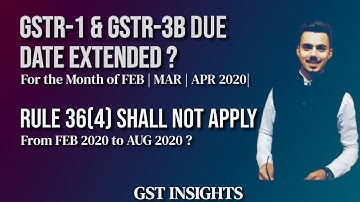 GST RECENT CHANGES | GSTR-1 & GSTR-3B DUE DATE EXTENDED ? For the Month of FEB|MAR|APR 2020|