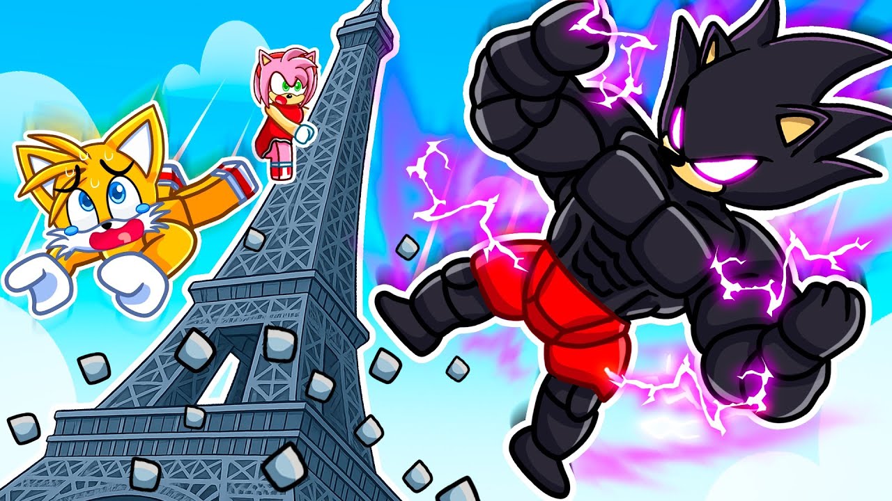 Me Convertí en DARK SONIC en DESTRUYE y SALTA de la Torre en Roblox!