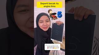 Belajar bentuk angka seperti #angka #endahteawe #paud #lagupaud #mainan