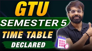 GTU SEM 5 EXAM TIME TABLE DECLARED | GTU | PRIYESHSIR VIDHYAPEETH