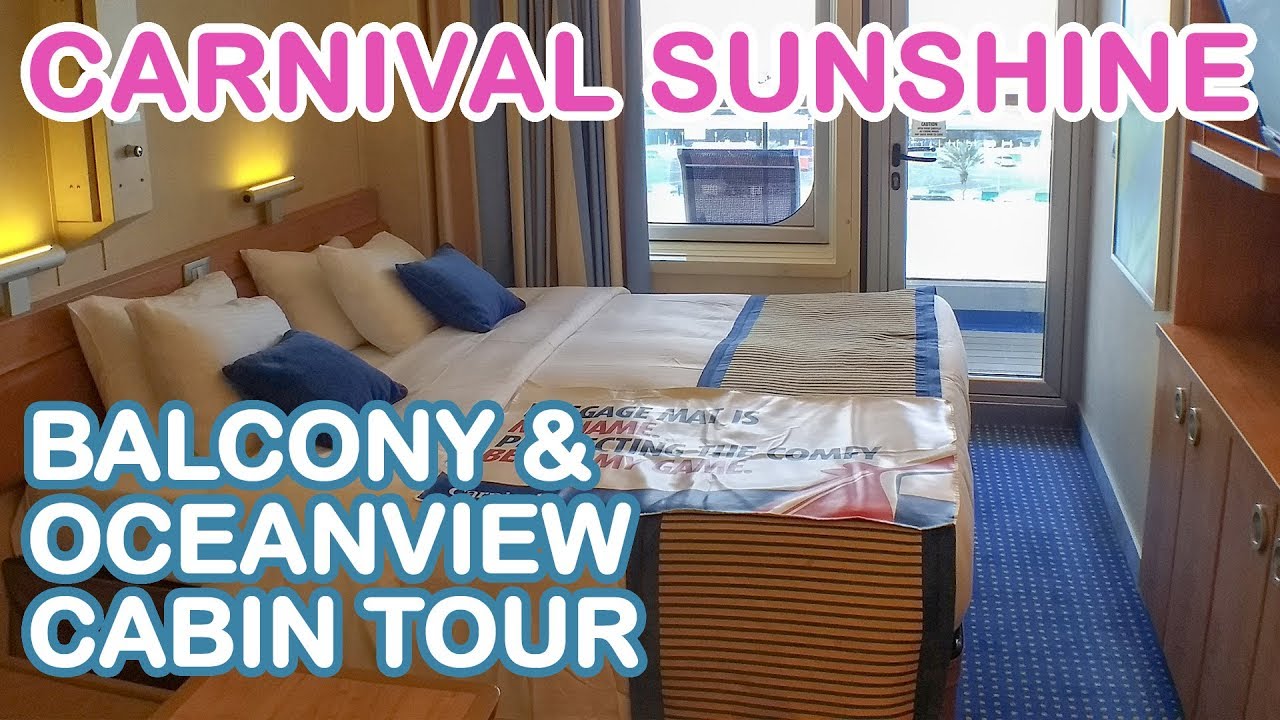 Carnival Sunshine Balcony Oceanview Cabin Tour