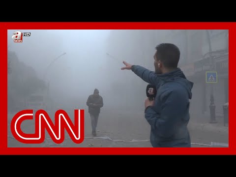 Turkey earthquake aftershocks captured on live TV