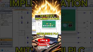 SET-RESET Implementation PLC tutorial for Beginner or Advance #automationliker #shorts #youtube