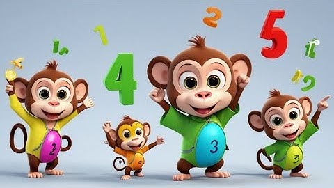 Five Little Monkeys Jump and Count | Monkey Counting Song for Kids | Learn Numbers with Fun