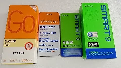 infinix smart 9 VS Tecno spark Go 1: Speed comparaison