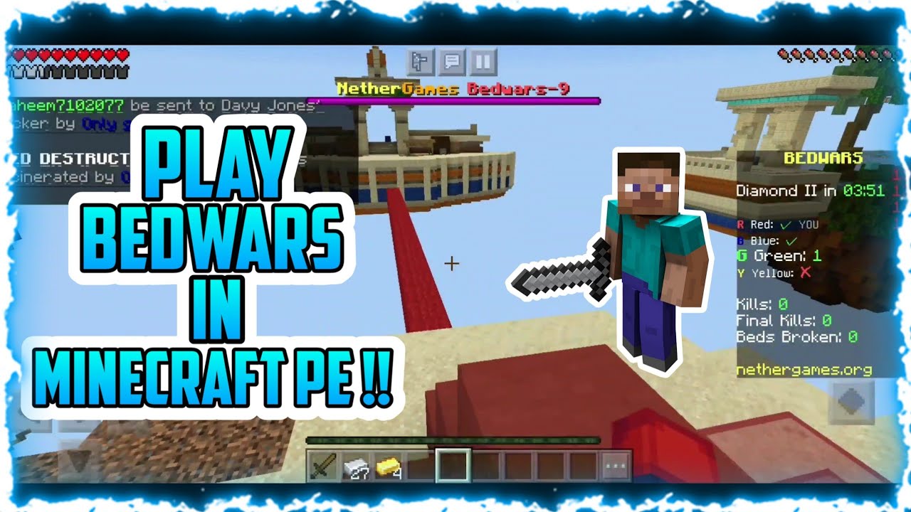How to play Minecraft Bedwars in Pocket Edition