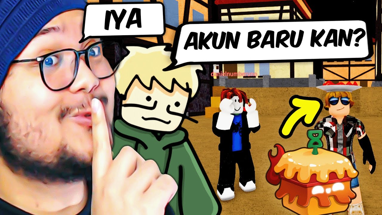 AKU PRANK YOUTUBER INI PURA - PURA PAKAI AKUN BARU DI BLOX FRUITS!?