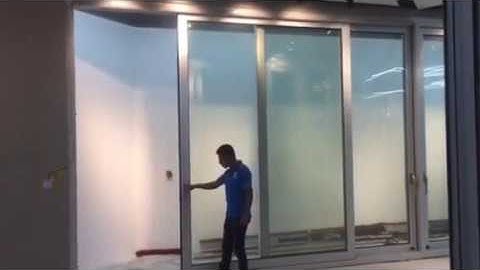 Automatic Patio Door with Push to Start and Stop Technology