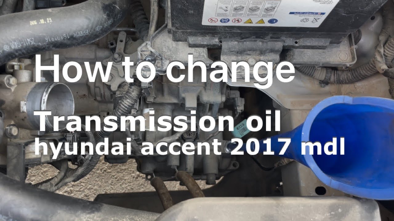 How to change ATM Oil hyundai accent 2017 model - YouTube