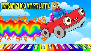 Arabamızı 100 KM Fırlattık | Roblox Car Race