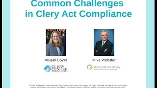 Common Challenges in Clery Act Compliance