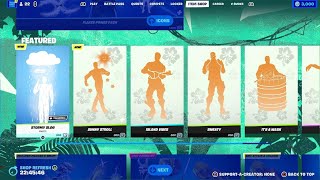 Buying The NEW 'Stormy Slog' & 'Sunny Stroll' Emotes In Fortnite!