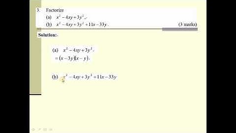 2017 HKDSE Maths Core Paper 1 Solution q3, Factorization(因式分解)