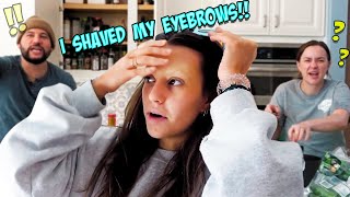 I shaved off my EYEBROWS !! Prank on Parents!!