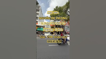 Bán nhà mặt tiền Nguyễn Tri Phương, P4, Quận 10 Nay là phường Vườn Lài chỉ 290triệu/m2 #ducdaibds